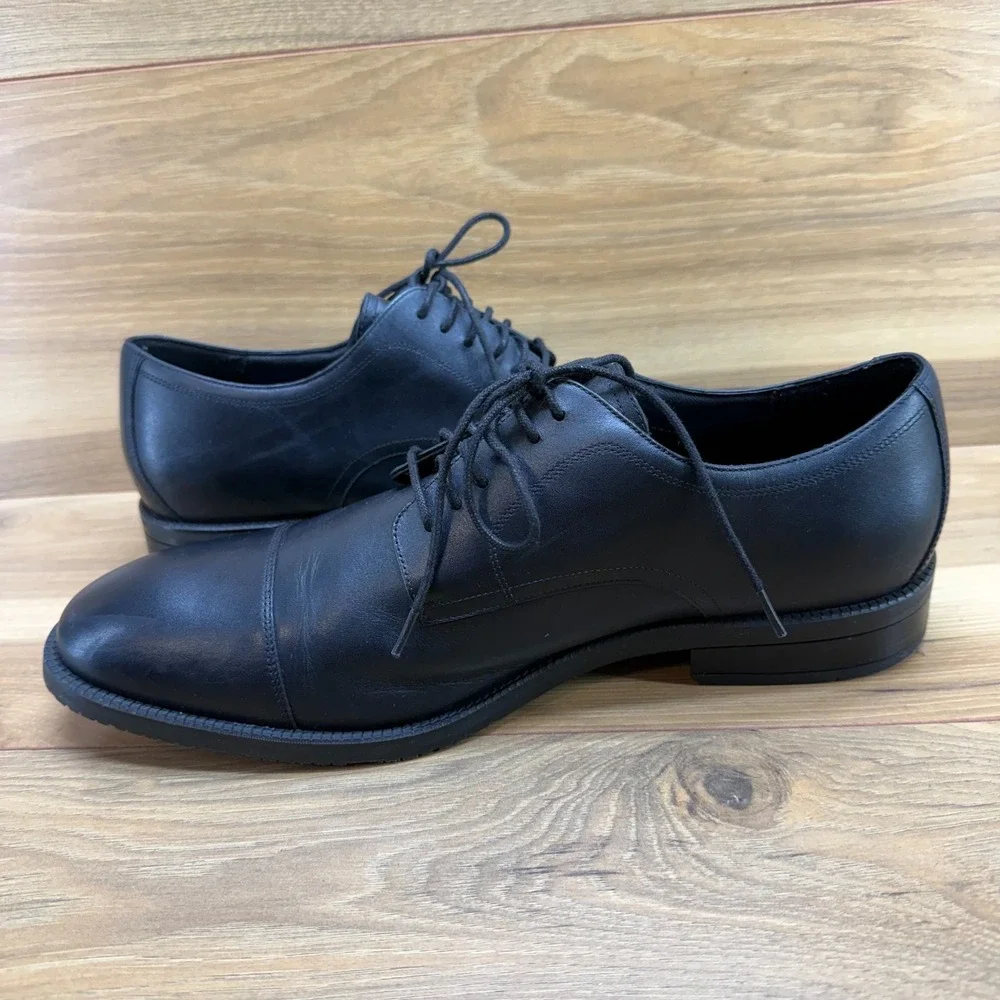 Cole Haan MISMATCHED MENS 10.5 10 Grand 360 Cap Toe Dress Shoes Black Leather
